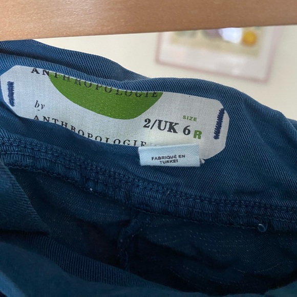 Anthropology Blue Shorts with Tie - Picture 2 of 2